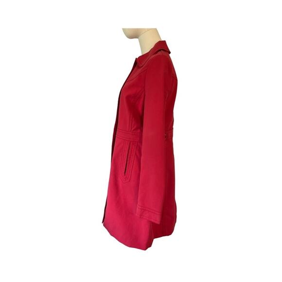 Banana Republic Red Cotton Trench Coat Belted Jacket Lined Women’s Size M NWT - Picture 10 of 10